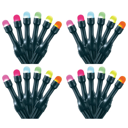 Home Heritage 33' Wrapped Dome Holiday Lights, App Control, 100 RGB LEDs, 4 Pack