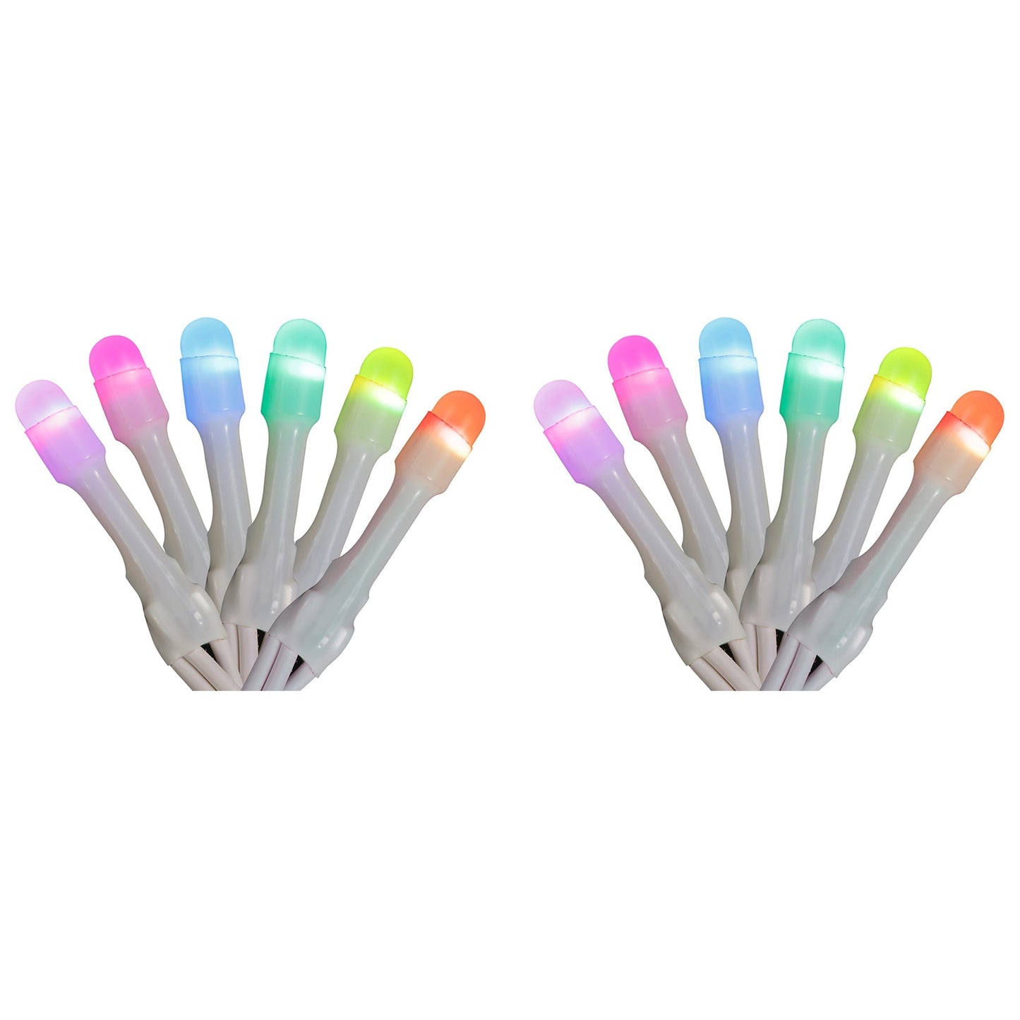 Home Heritage 7' Icicle Style Holiday Lights, App Controlled, 50 RGB LEDs 2 Pack