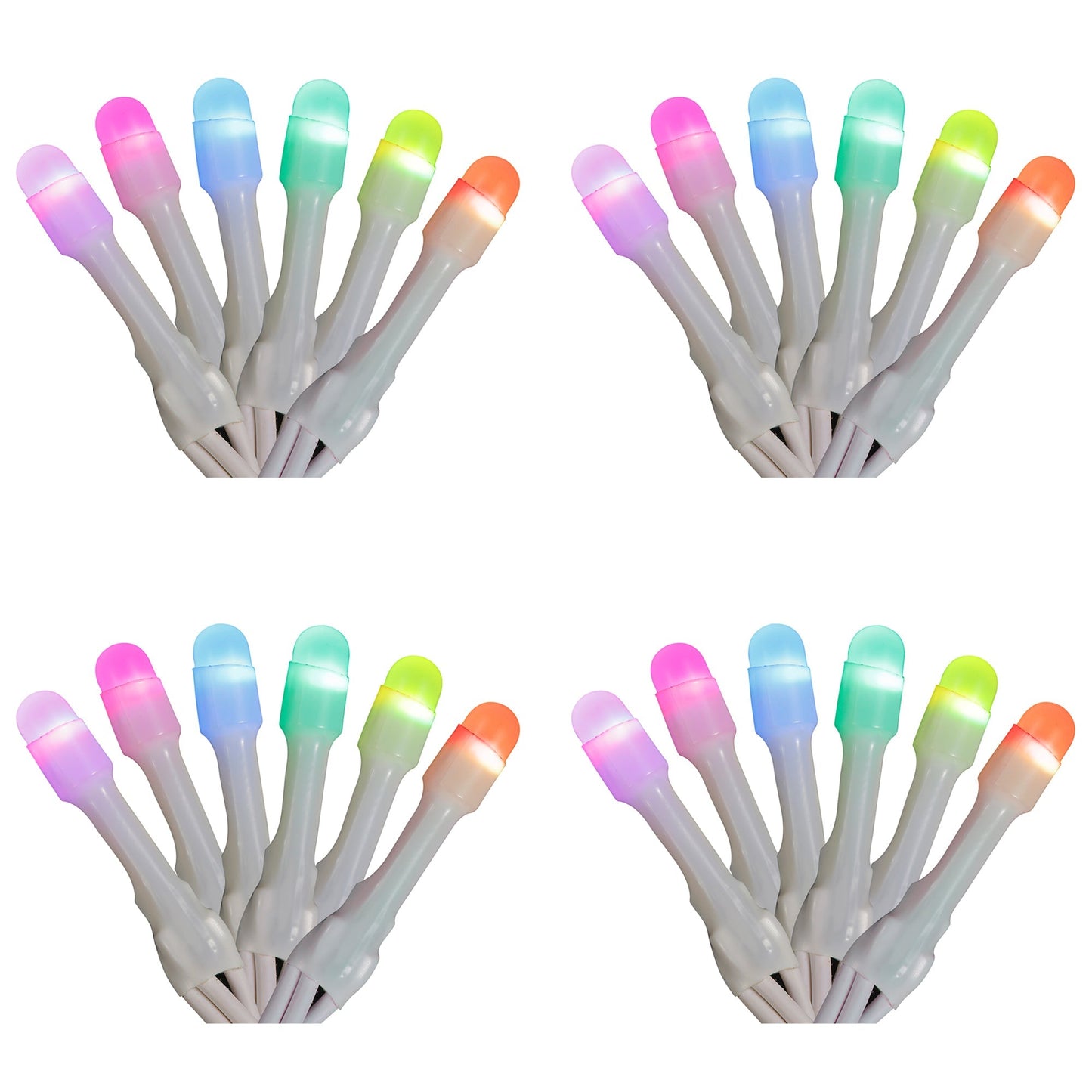 Home Heritage 7' Icicle Style Holiday Lights, App Controlled, 50 RGB LEDs 4 Pack