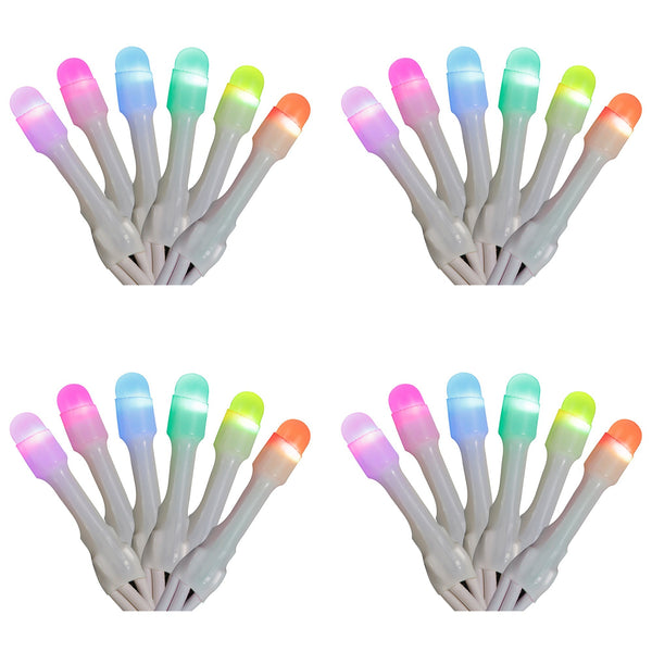 Home Heritage 7' Icicle Style Holiday Lights, App Controlled, 50 RGB LEDs 4 Pack