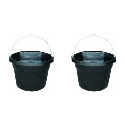 Farm Innovators FB 80R Rubber 3 Gallon Flat Back Heated Bucket 70 Watt (2 Pack)