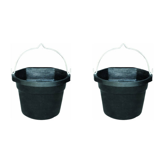 Farm Innovators FB 80R Rubber 3 Gallon Flat Back Heated Bucket 70 Watt (2 Pack)