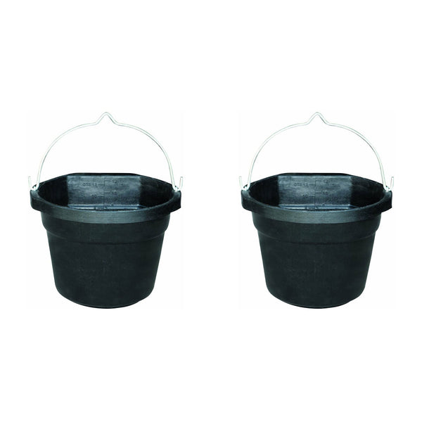 Farm Innovators FB 80R Rubber 3 Gallon Flat Back Heated Bucket 70 Watt (2 Pack)
