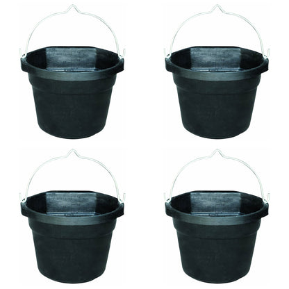 Farm Innovators FB 80R Rubber 3 Gallon Flat Back Heated Bucket 70 Watt (4 Pack)