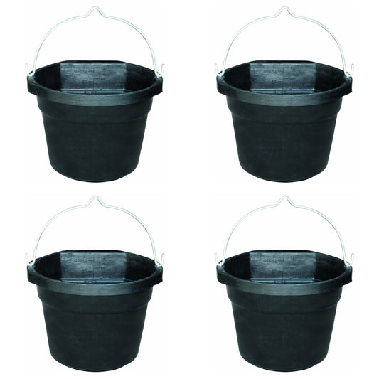 Farm Innovators FB 80R Rubber 3 Gallon Flat Back Heated Bucket 70 Watt (4 Pack)
