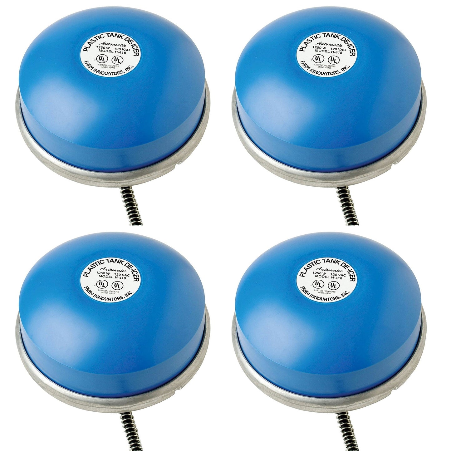 Farm Innovators Ice Chaser 1250 Watt Cast Aluminum Floating Tank Deicer (4 Pack)