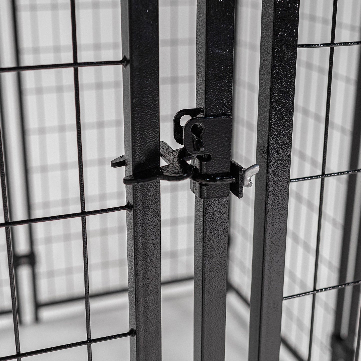 Lucky Dog STAY Series 4 x 4 x 6 Foot Roofed Steel Frame Studio Dog Kennel, Khaki