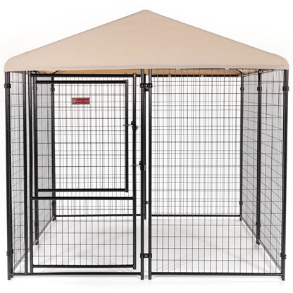 Lucky Dog STAY Series 8 x 8 x 6 Foot Roofed Steel Frame Executive Dog Kennel