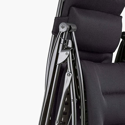 Lafuma R-Clip XL Relaxation Zero Gravity Lounge Recliner Chair, Acier