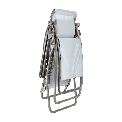 Lafuma R-Clip Batyline Iso Relaxation Zero Gravity Lounge Recliner Chair, Ciel