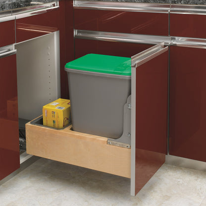 Rev-A-Shelf Pullout Trash Can 35 qt. w/Soft-close Soft-open, 4WCBM-15DM-1