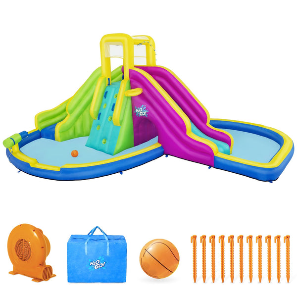 Bestway H2OGO! Funfinity Splash Kids Inflatable Mega Water Park with Air Blower