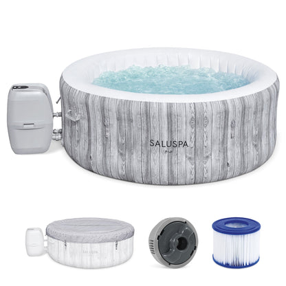 Bestway SaluSpa Fiji AirJet Inflatable Hot Tub with 120 Soothing Jets, Gray