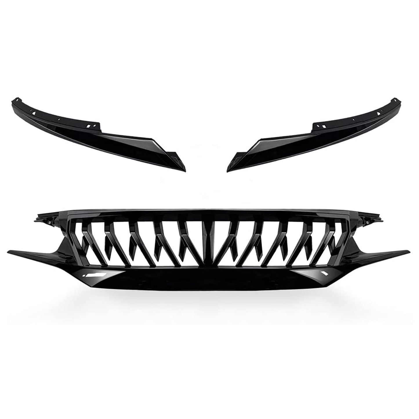 American Modified Front Shark Grille for 2016 to 2021 Honda Civic Models, Black - Find Fresh Goods