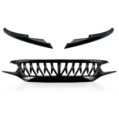 American Modified Front Shark Grille for 2016 to 2021 Honda Civic Models, Black - Find Fresh Goods