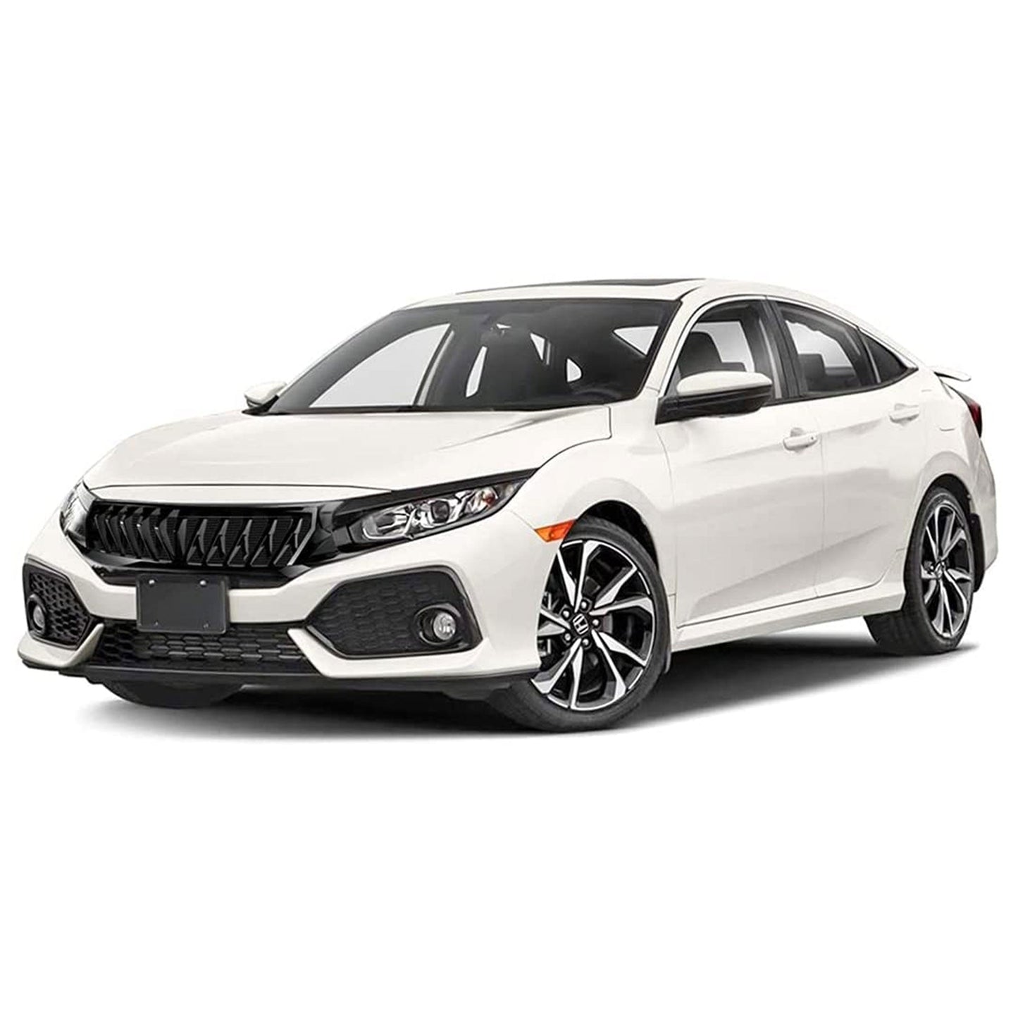 American Modified Front Shark Grille for 2016 to 2021 Honda Civic Models, Black - Find Fresh Goods