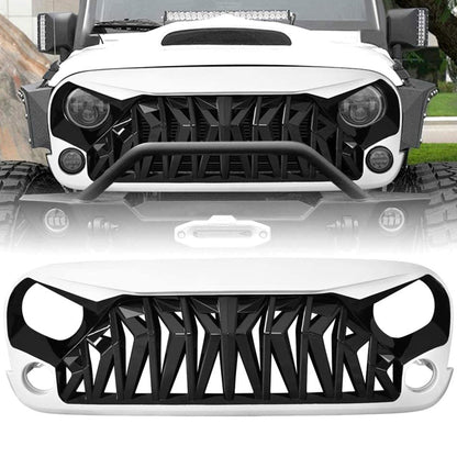 AMERICAN MODIFIED Front Shark Grille for 2007 to 2018 Jeep Models, White & Black - Find Fresh Goods