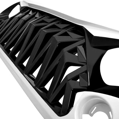 AMERICAN MODIFIED Front Shark Grille for 2007 to 2018 Jeep Models, White & Black - Find Fresh Goods