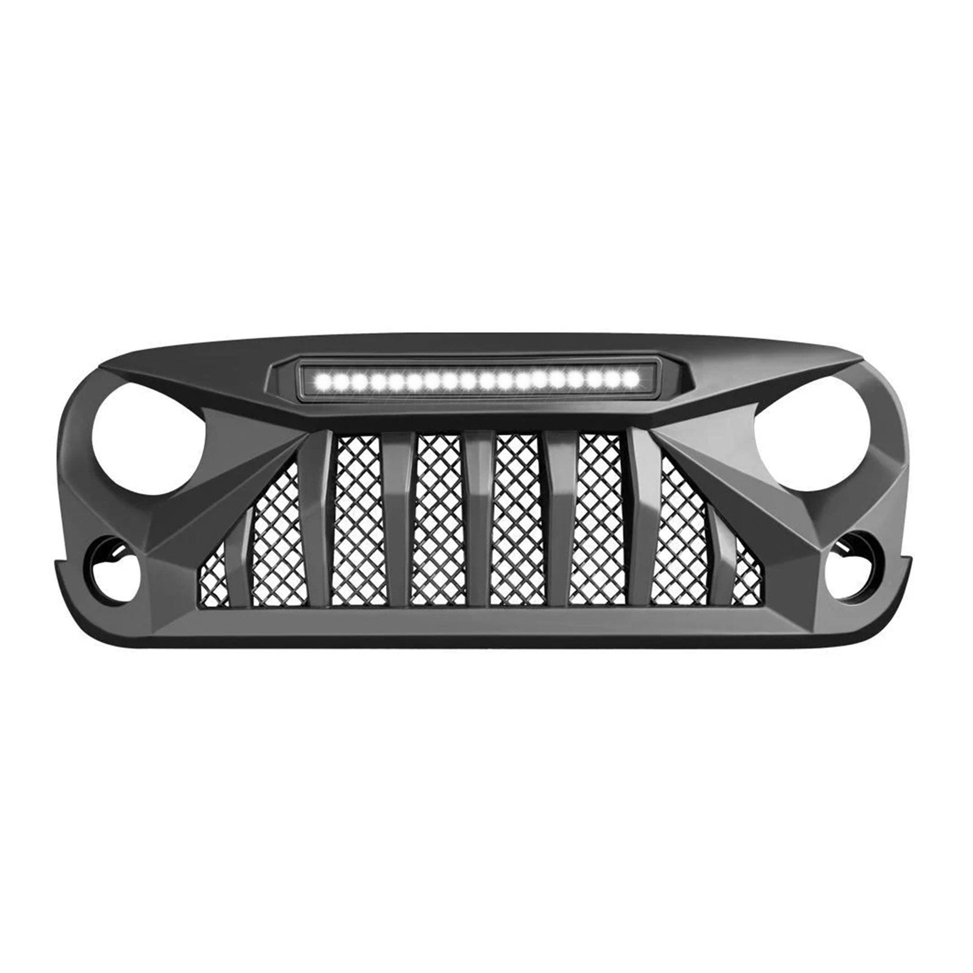 AMERICAN MODIFIED Front Grille w/Off Road Lights for 07-18 Jeep Wrangler JK - Find Fresh Goods