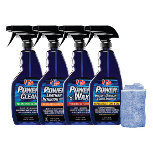 VP Racing Fuels VP Power 4 Pack Car Detailing Cleaning Kit with Microfiber Cloth - Find Fresh Goods