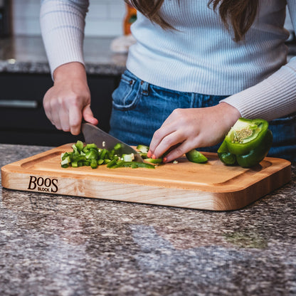 John Boos Prestige Maple Wood Edge Grain Kitchen Cutting Board,16" x 10" x 1.25"