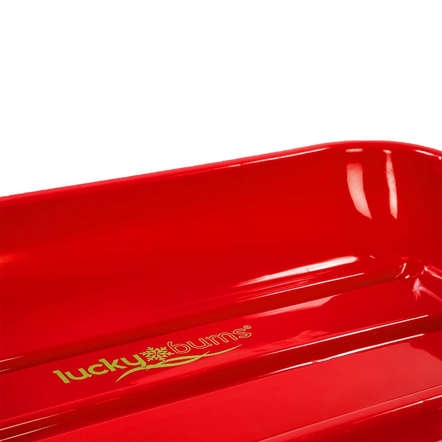 Lucky Bums Lightweight Plastic 48 Inch Sleds with Pull Ropes, 1 Red and 1 Pink