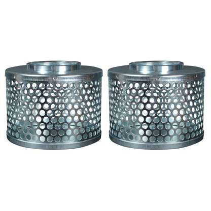 Apache 70001500 Rust-Resistant Plated Steel Suction Strainer, Silver  (2 Pack)