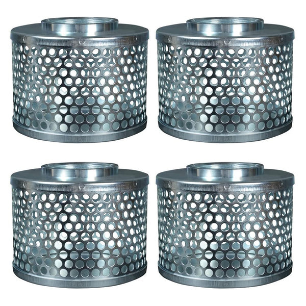 Apache 70001500 Rust-Resistant Plated Steel Suction Strainer, Silver (4 Pack)