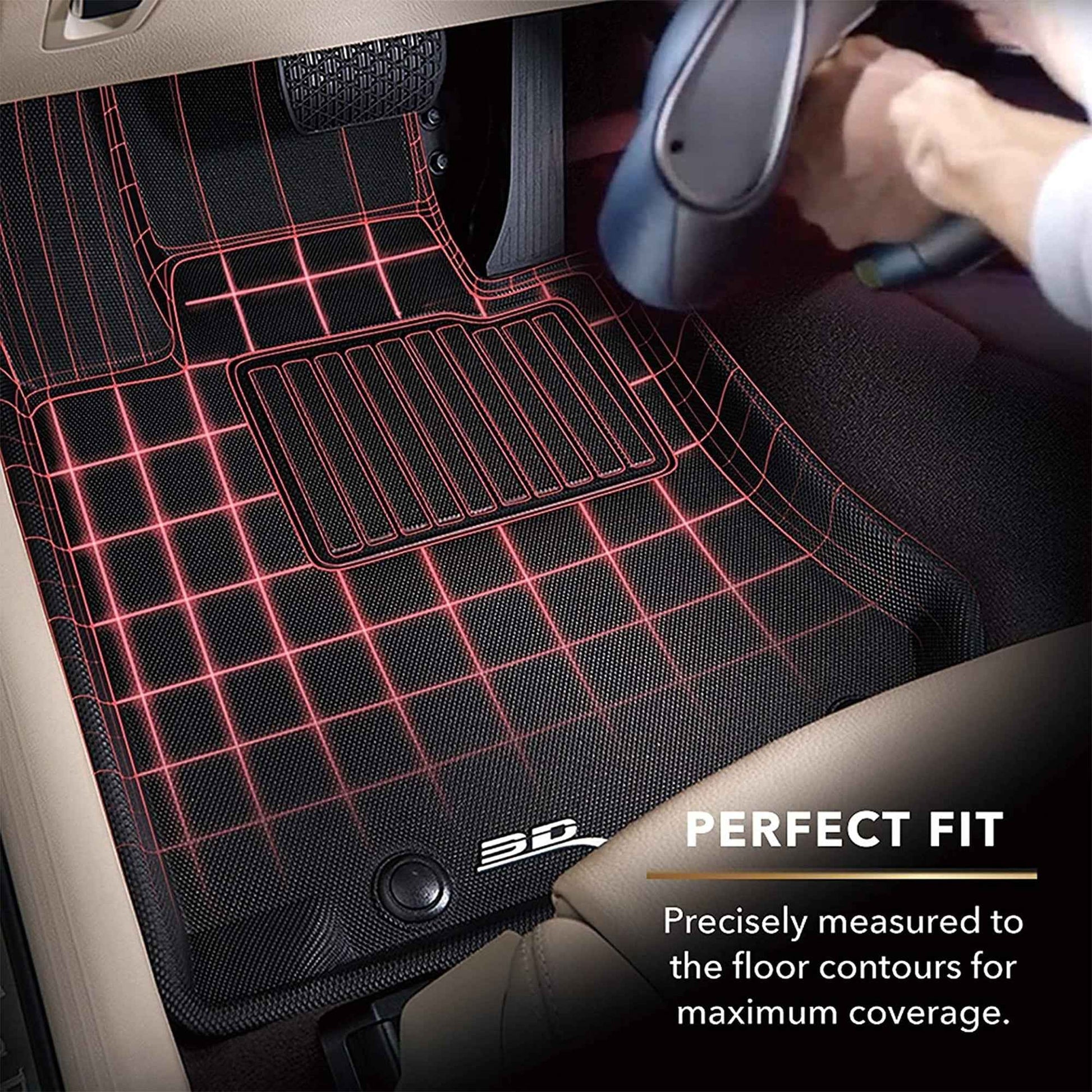 3D MAXpider Kagu Series Front Row Floor Liner Set for 2018-2021 Honda Accord