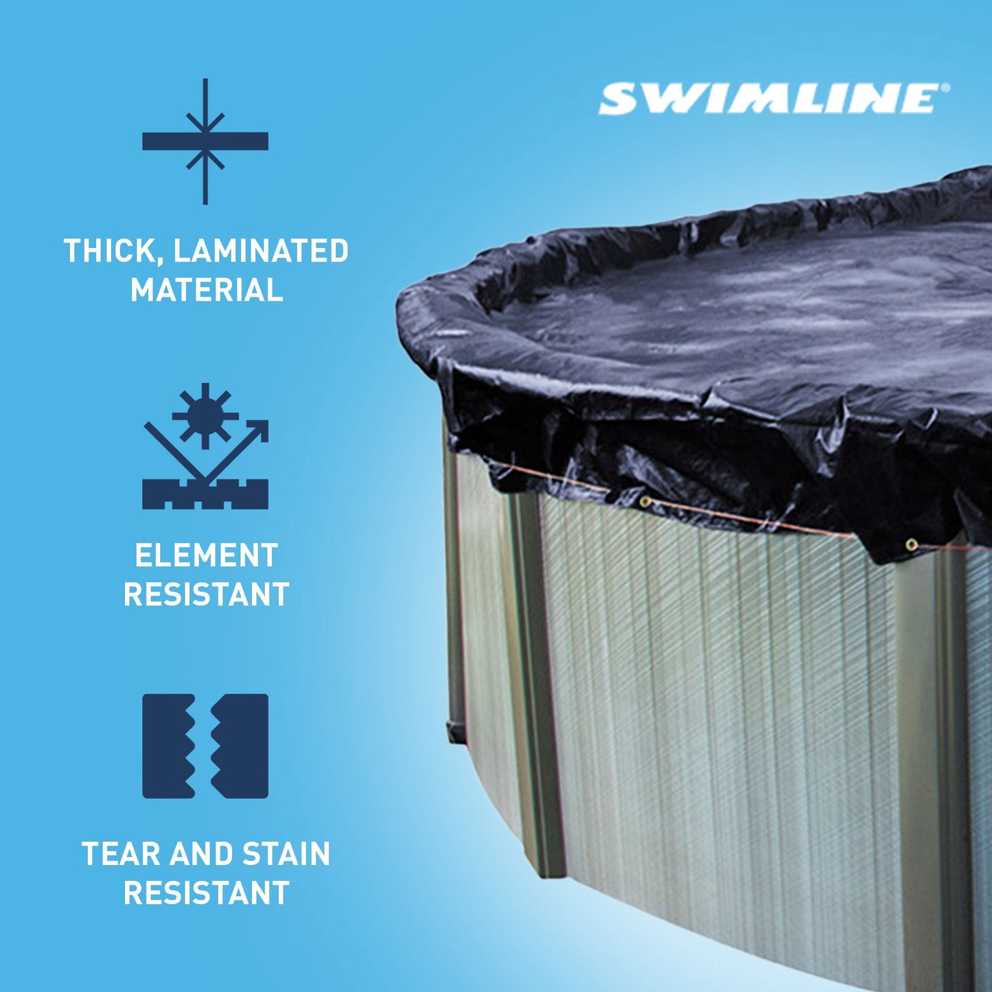 Swimline PCO827 24' Round Above Ground Swimming Winter Cover (Pool Cover Only)