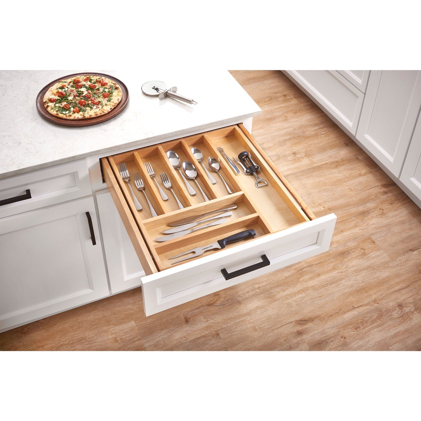 Rev-A-Shelf 21'' Tiered Cutlery Drawer Organizer with Soft-Close, 4WTCD-24HSC-1