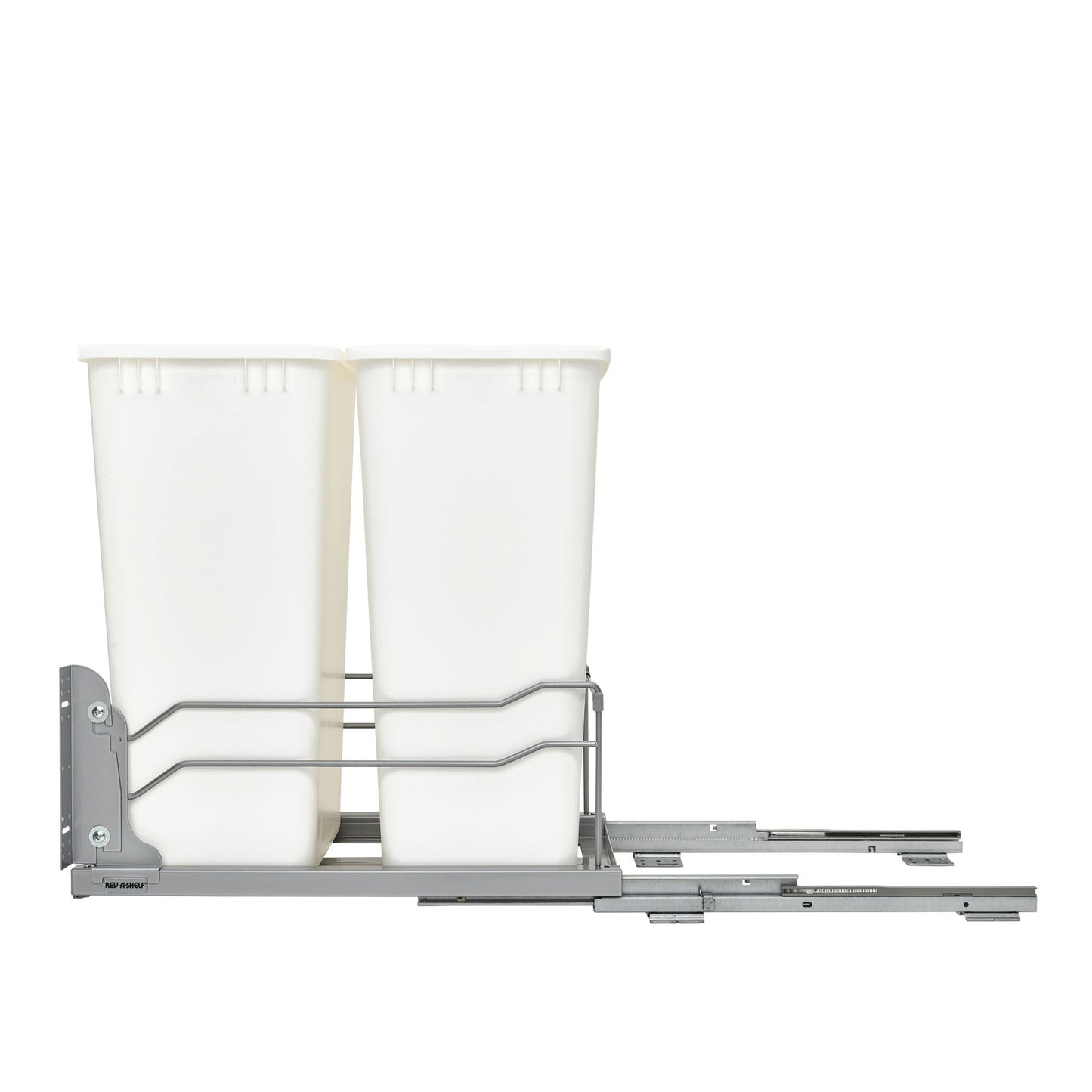 Rev-A-Shelf Double Pullout Trash Cans 50 qt. with Soft-close, 53WC-2150SCDM-211