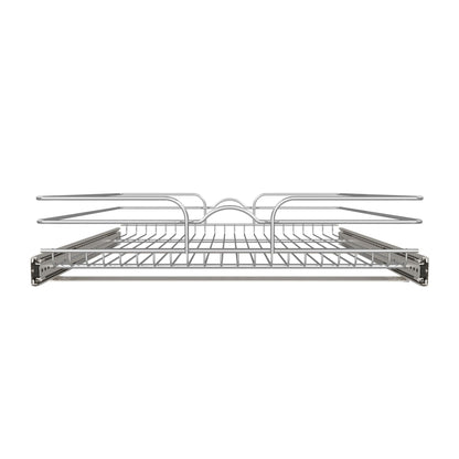 Rev-A-Shelf Pullout Single Basket Organizer for Kitchen Cabinets, 24 x 22 In, 5WB1-2422CR-1