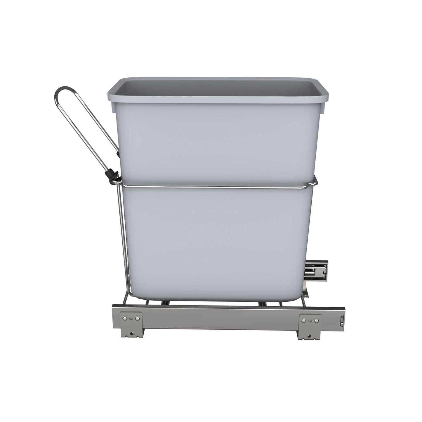 Rev-A-Shelf 20 qt. Universal Waste Container with Rear Basket, RUKD-1420RB-1