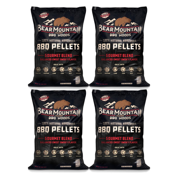 Bear Mountain BBQ Natural Hardwood Gourmet Blend Smoker Pellets, 20 lbs (4 Pack)