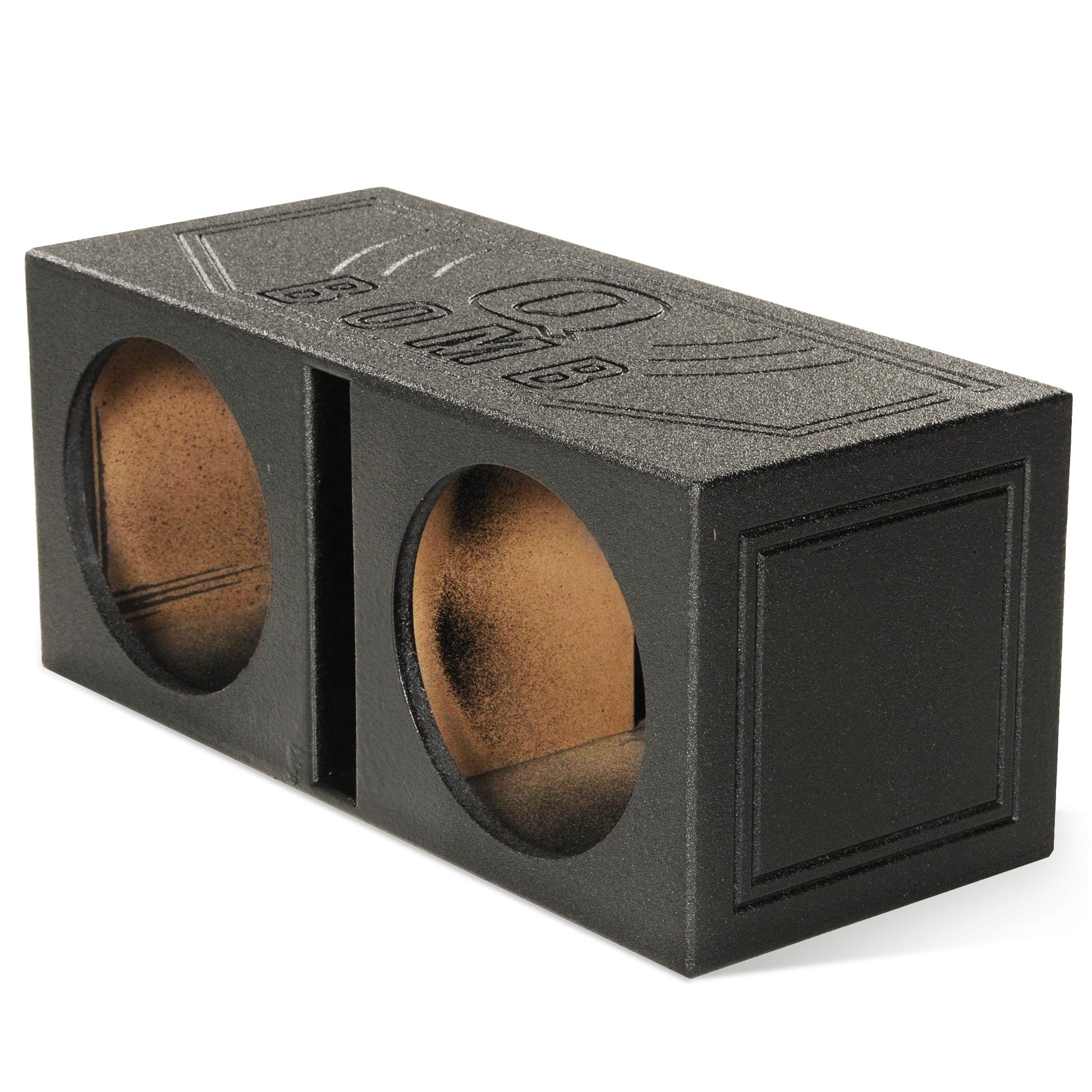 QPower QBOMB12V Dual 12" Vented Ported Subwoofer Sub Box with Bedliner Spray - Find Fresh Goods
