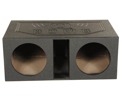 QPower QBOMB12VL Dual 12 Inch Vented Ported Car Subwoofer Sub Box Enclosure - Find Fresh Goods