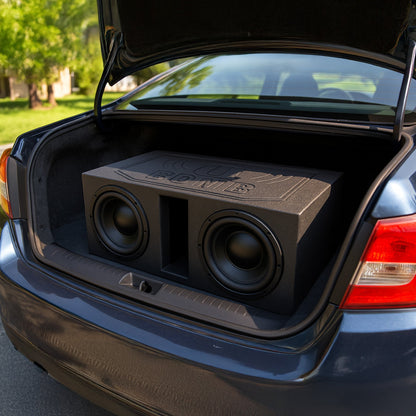 QPower QBOMB12VL Dual 12 Inch Vented Ported Car Subwoofer Sub Box Enclosure - Find Fresh Goods