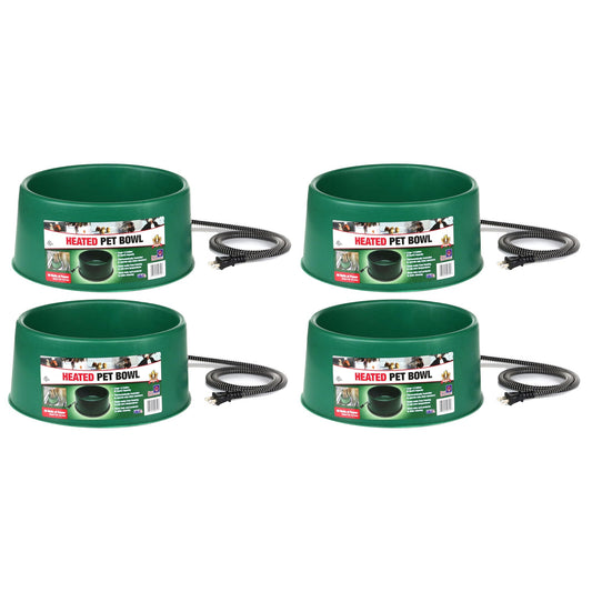 Farm Innovators P-60 1.5 Gallon Electric Heated Pet Water Bowl, 60 Watt, 4 Pack