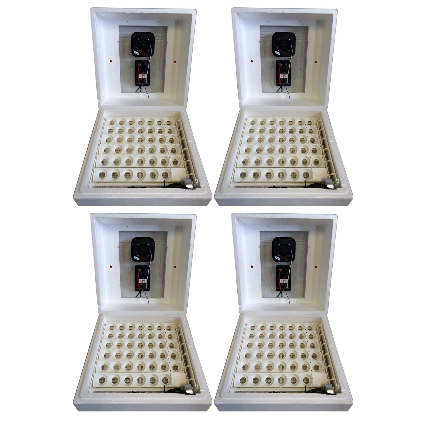 Farm Innovators 2450 Circulated Air Incubator w/ Auto Egg Turner, White (4 Pack)