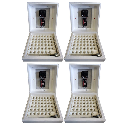 Farm Innovators 2450 Circulated Air Incubator w/ Auto Egg Turner, White (4 Pack)