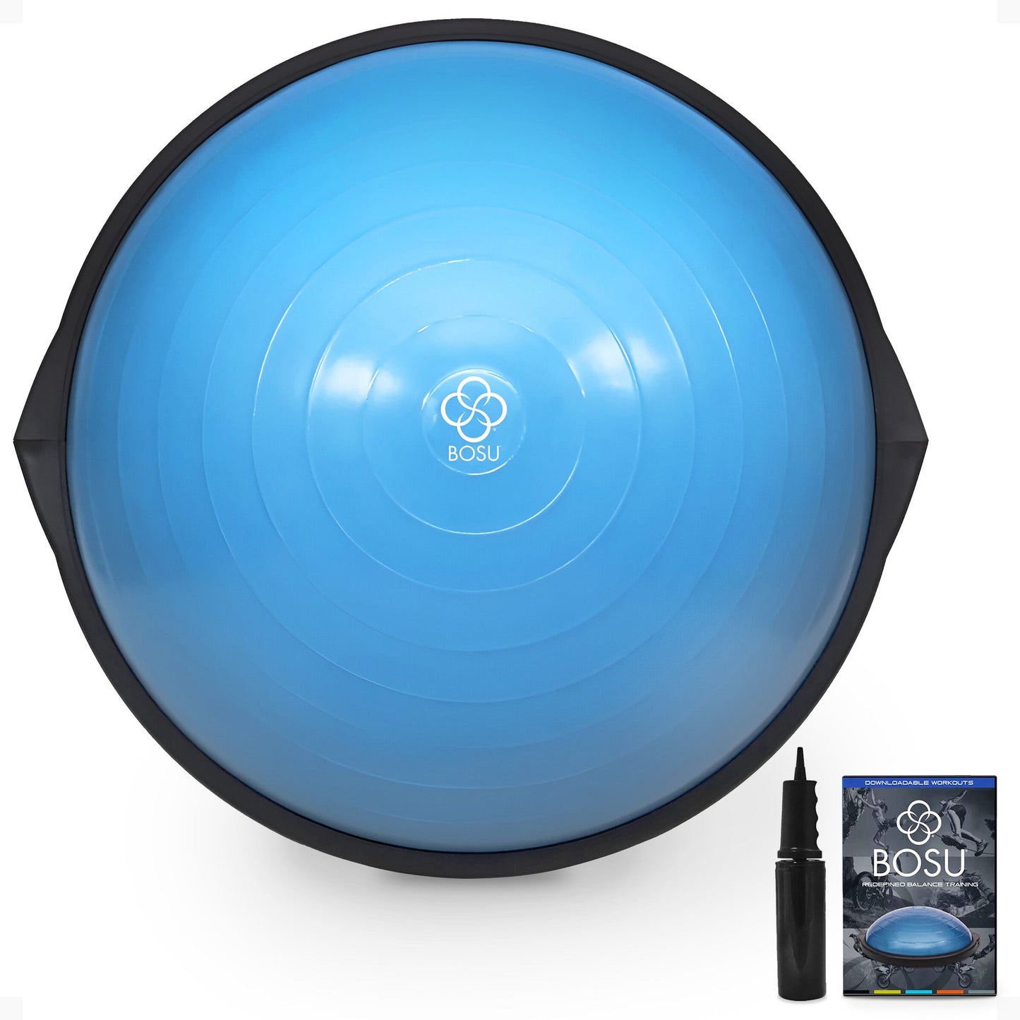 Bosu Multi Functional Home Gym 26" Original Balance Strength Trainer Ball, Blue