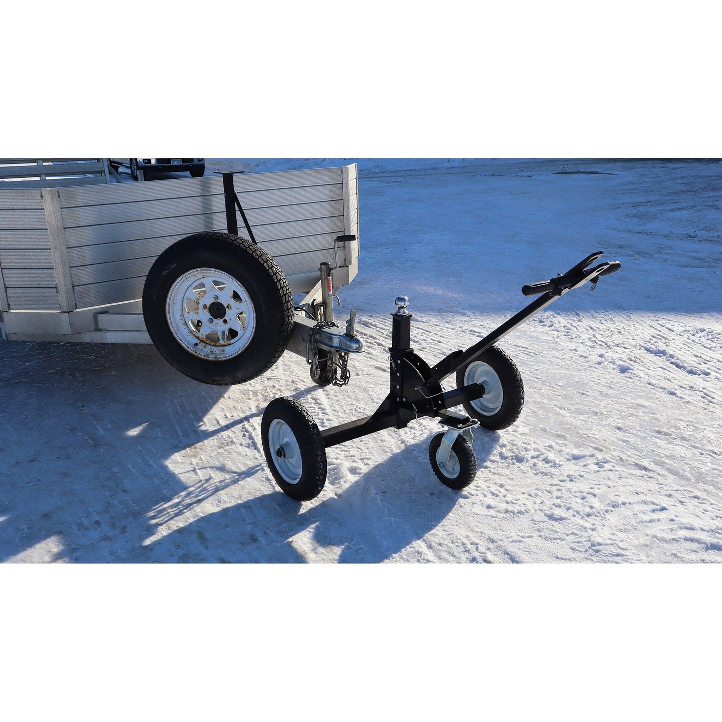 Tow Tuff TMD-1000CATV Adjustable Steel 1000lb Heavy Duty Trailer Dolly, Black