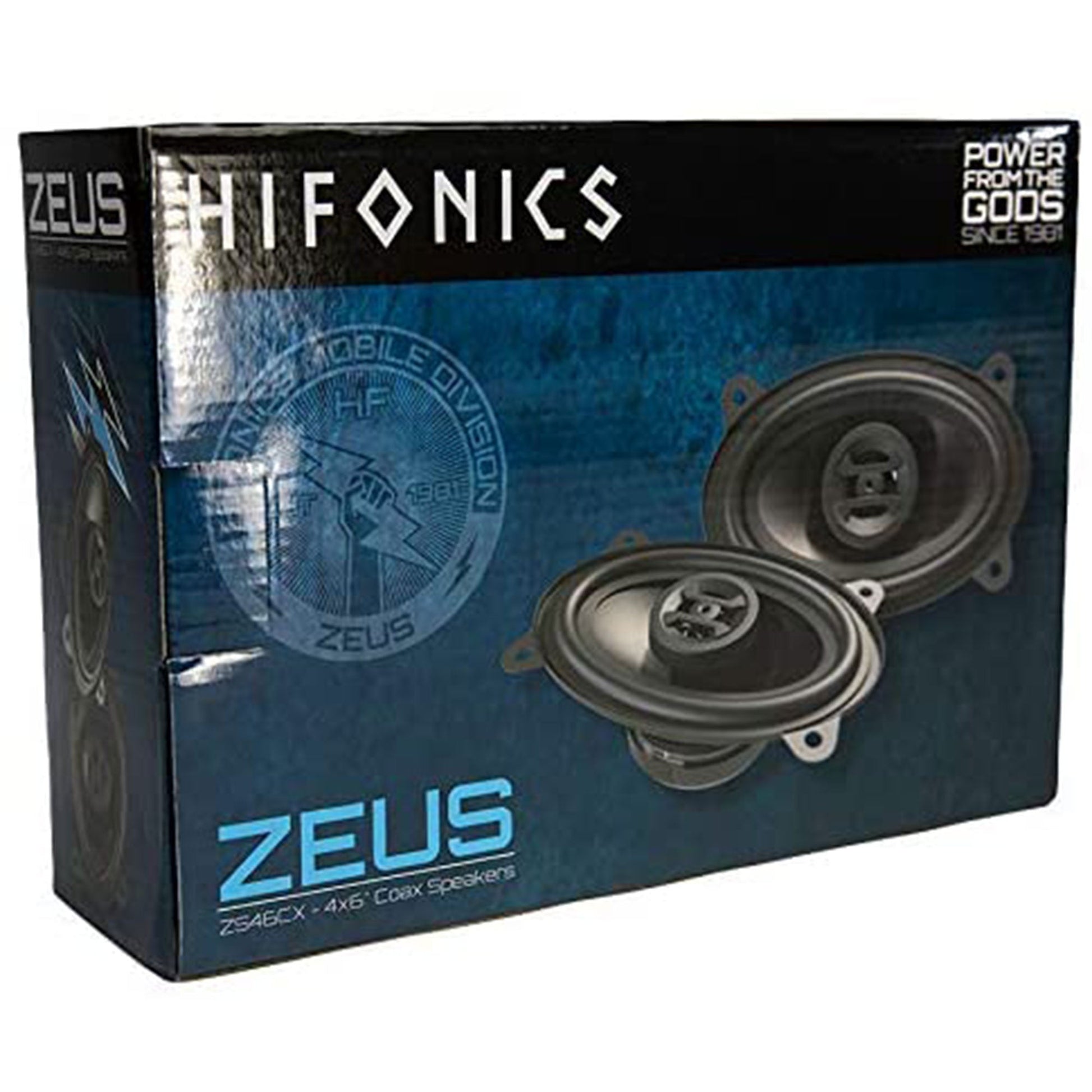 Hifonics Zeus ZS46CX 4x6 Inch 2 Way 200W Car Audio Coaxial Speaker System, Pair - Find Fresh Goods