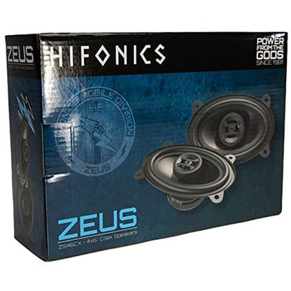 Hifonics Zeus ZS46CX 4x6 Inch 2 Way 200W Car Audio Coaxial Speaker System, Pair - Find Fresh Goods