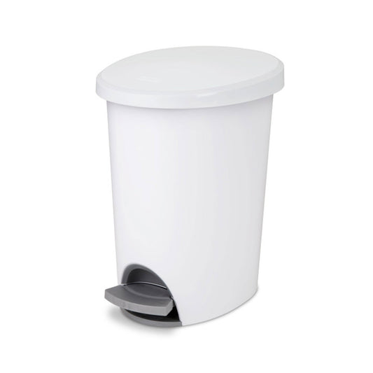 Sterilite 10818002 2.6 Gallon Ultra StepOn Wastebasket with Lid and Base, 4 Pack