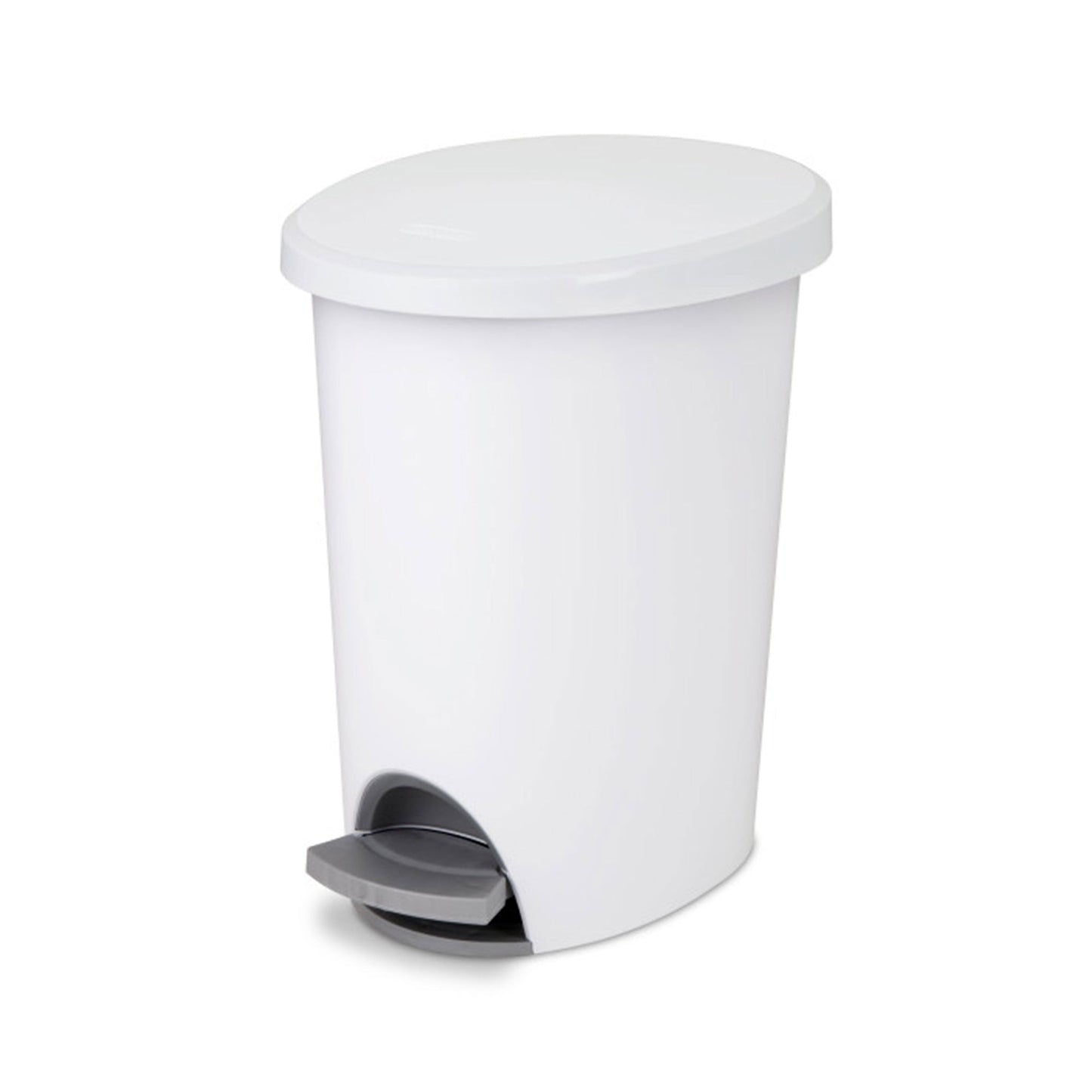 Sterilite 10818002 2.6 Gallon Ultra StepOn Wastebasket with Lid and Base, 2 Pack