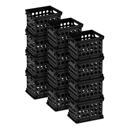 Sterilite Mini Crate Stackable Plastic Storage Bin Organizer w/ Handles, 36 Pack