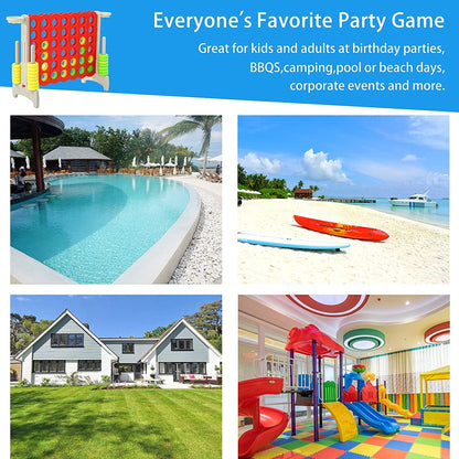 SDADI Giant 64 Inch 4-In-A-Row Game and Basketball Game for Kids, Gray and Red