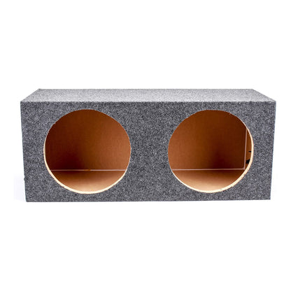 QPower 12" Heavy-Duty Dual Sealed Vehicle Subwoofer Enclosure Woofer Box, Gray - Find Fresh Goods